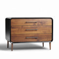 houten kast met drie lades en een afmeting van 75 x 40 x 80cm