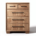 Houten ladekast met vier lades en twee bovenste opberglades 80 x 45 x 100cm